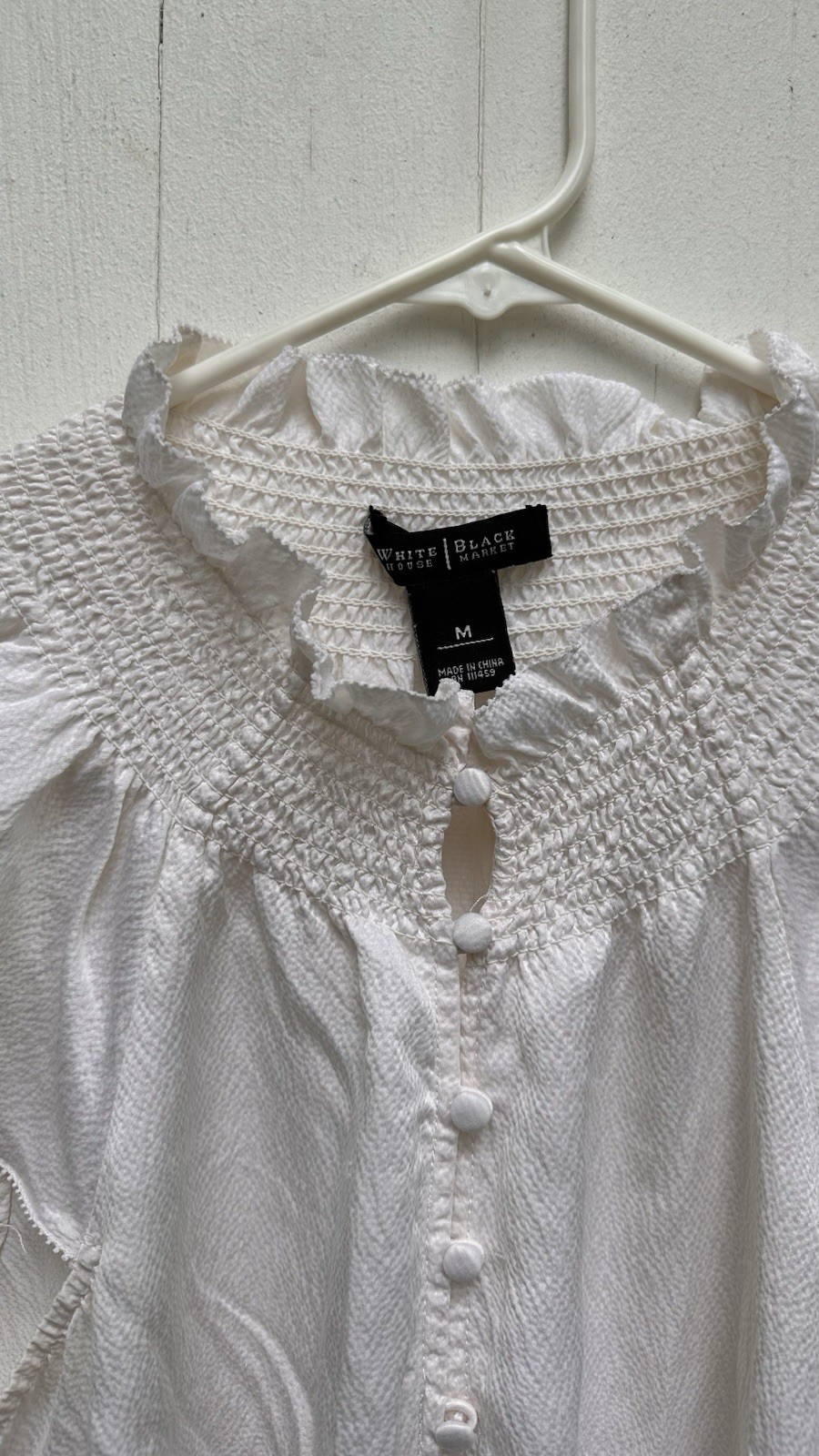 Y2K Business Casual CottageCore White House Black Market 100% Silk Sinched Top