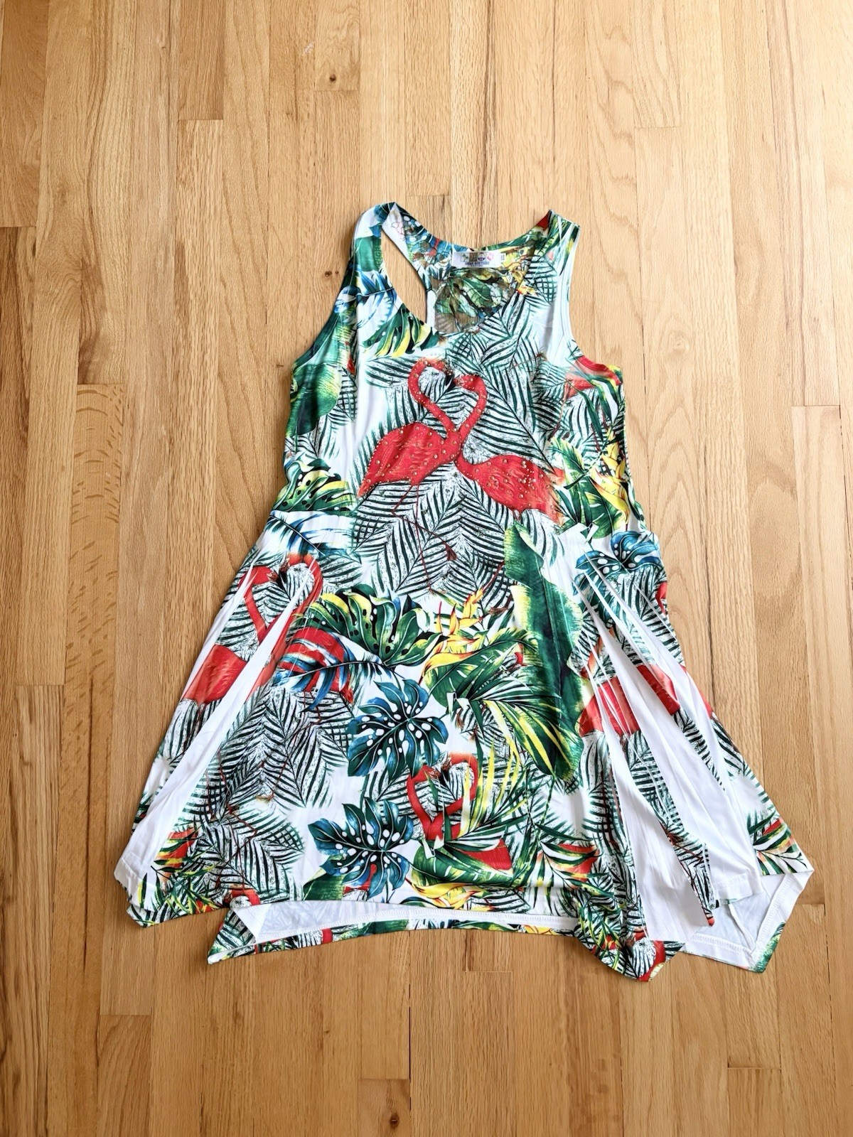 India Boutique flamingo tropical sun dress one size