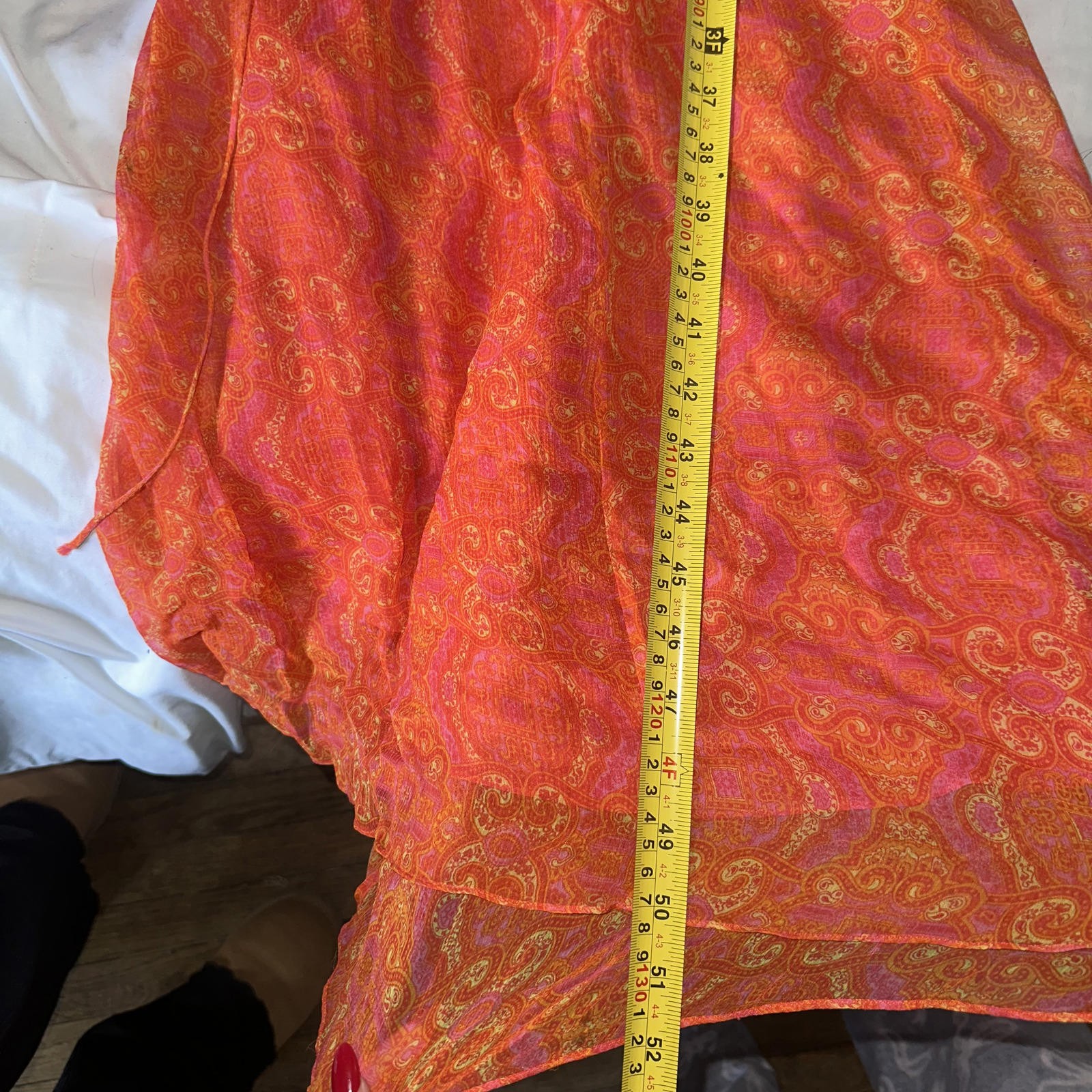 Miguelina 100% Silk Open Back Paisley Maxi Dress