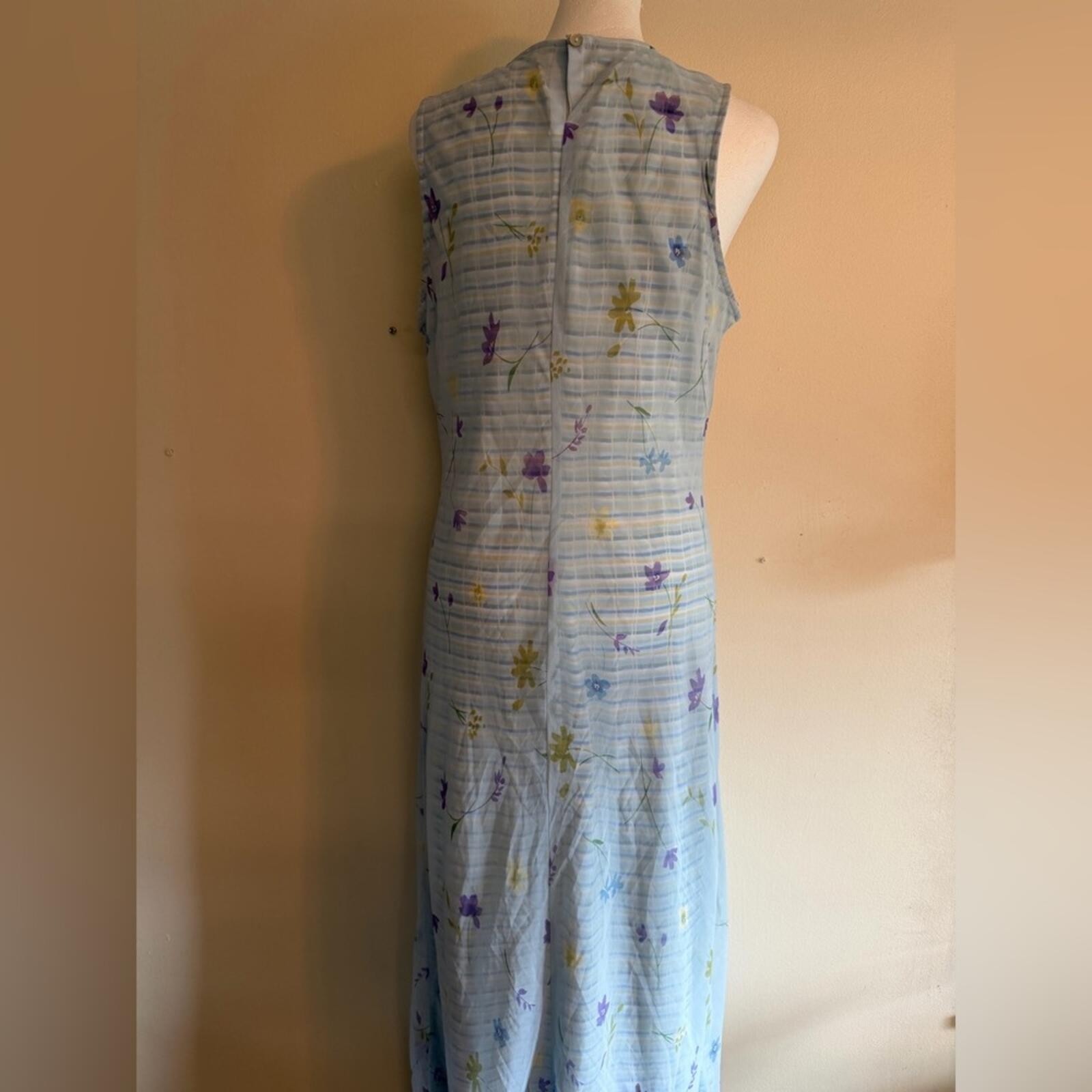 My Michelle Light Blue Floral Sleeveless Maxi Dress