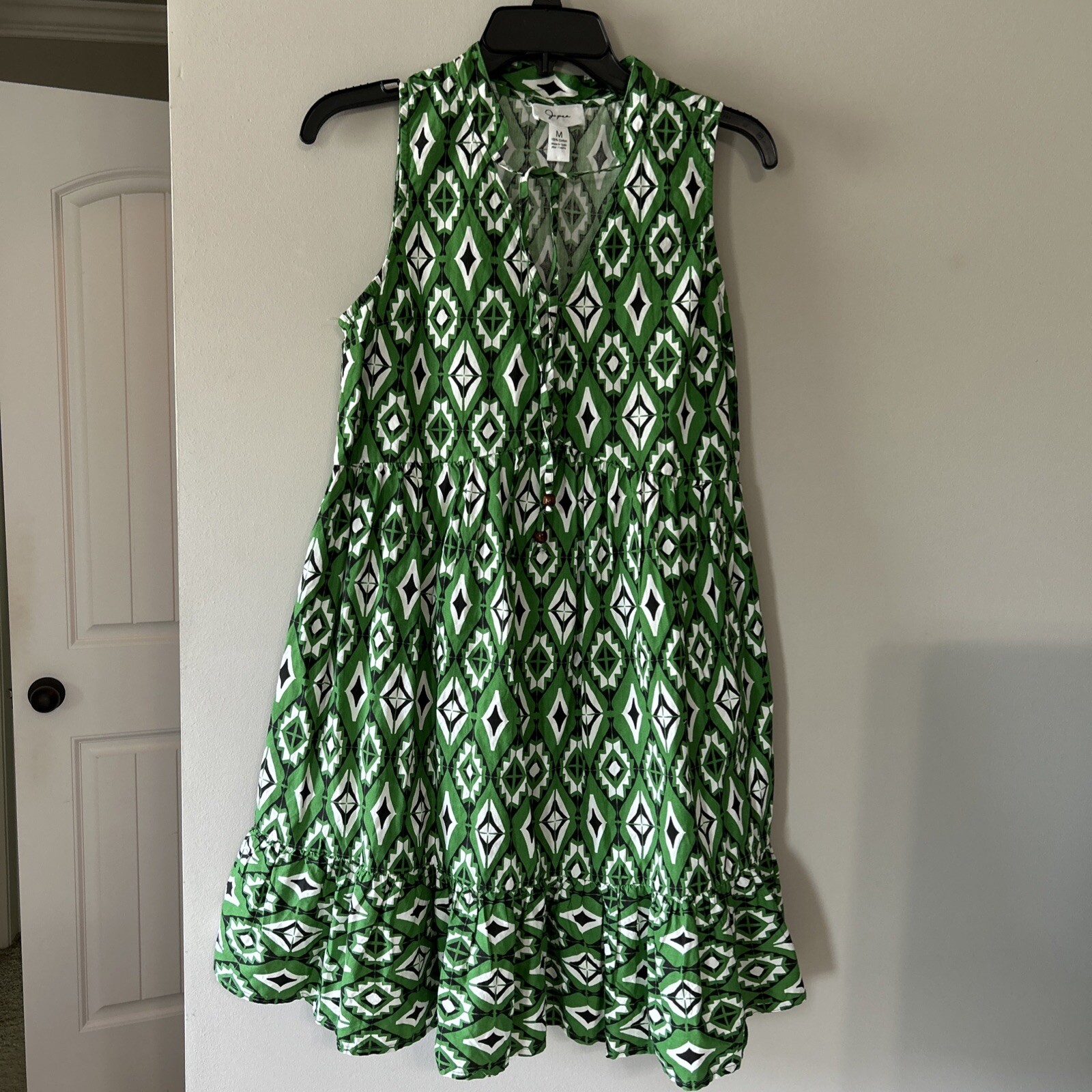 Japna Flowy Sleeveless Dress Sz m 100% Colton , No Stretch At All