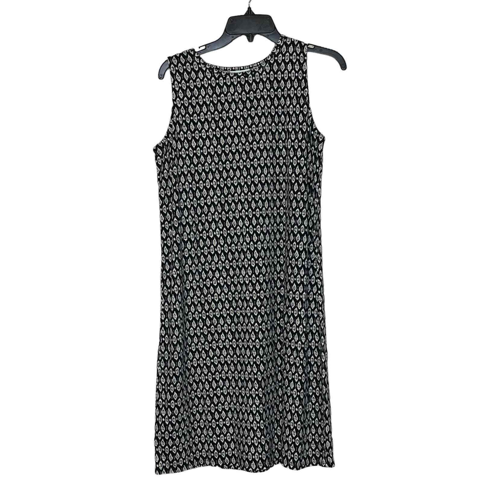 J.Jill Geo Textured Print A-Line Shift Dress Sleeveless 100% Cotton Small Women