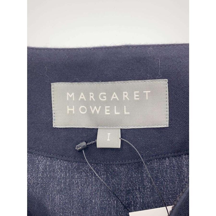 MARGARET HOWELL Navy Wool Cotton Sleeveless V Neck Dress Size 1 Japan