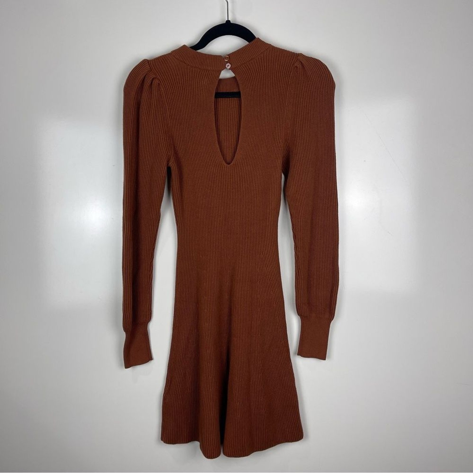 Abercrombie & Fitch Ribbed Knit Sweater Dress NWT Long Sleeve Brown Size XS