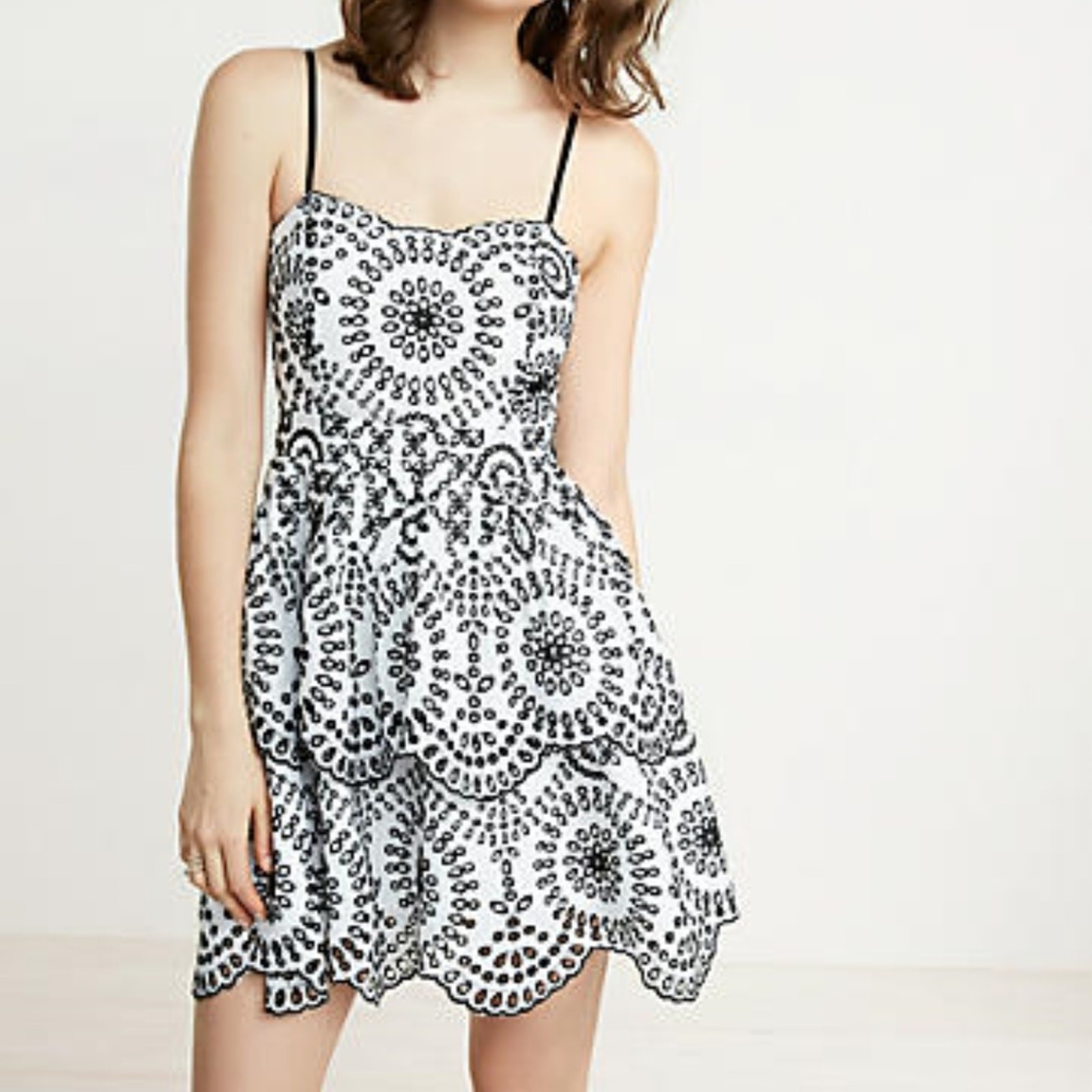 Express Eyelet Ruffle Muni Dress