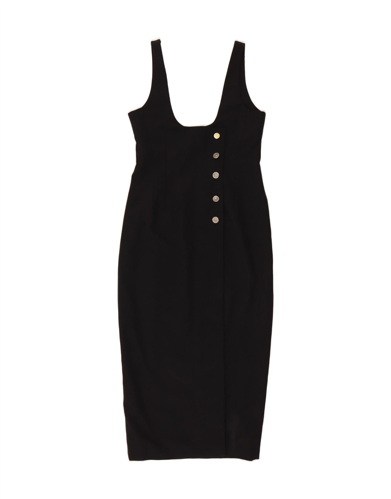 SPORTSTAFF Womens Sleeveless Bodycon Dress IT 46 Large Black DW45