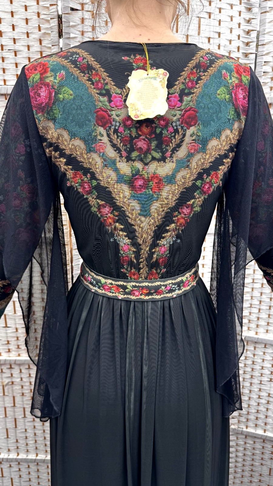 Negrin Elegant Full length Floral dress Size – S – NWT.