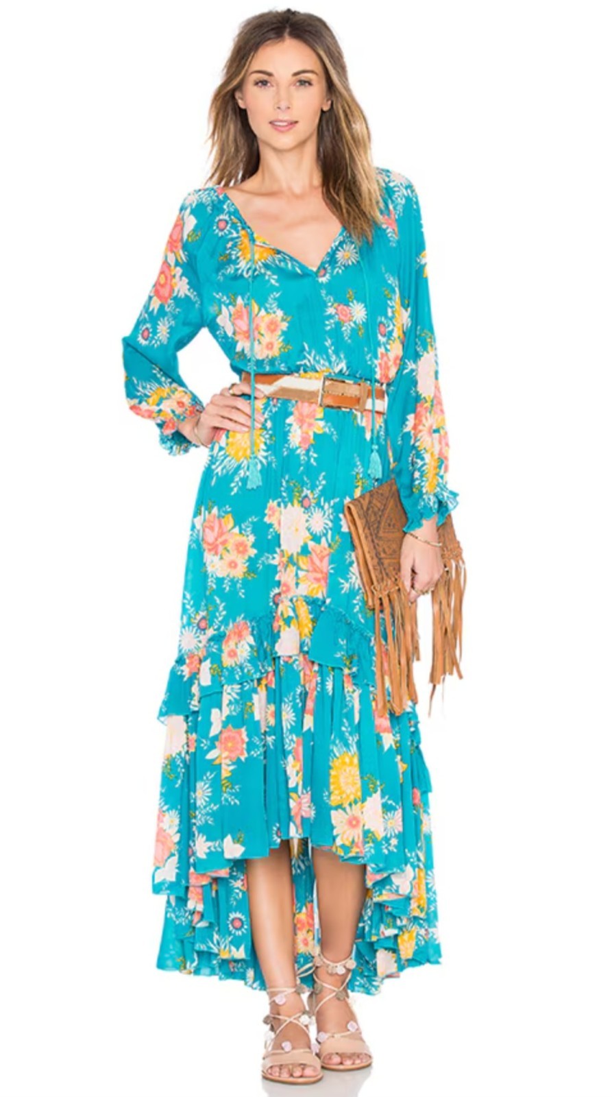 🦋Spell And The Gypsy L Jagger Teal Gown AS NEW