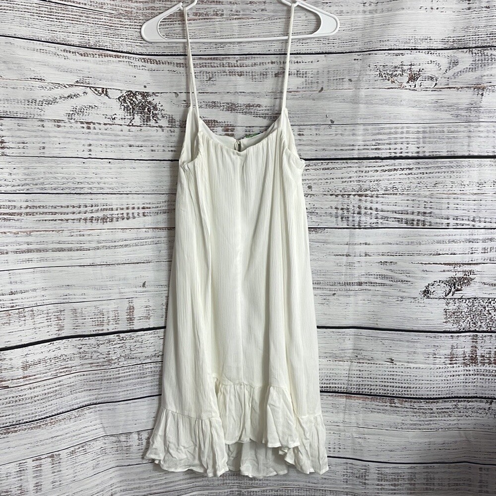Way-In Dress Womens size Large embroidered Sleeveless  Boho tassels white New