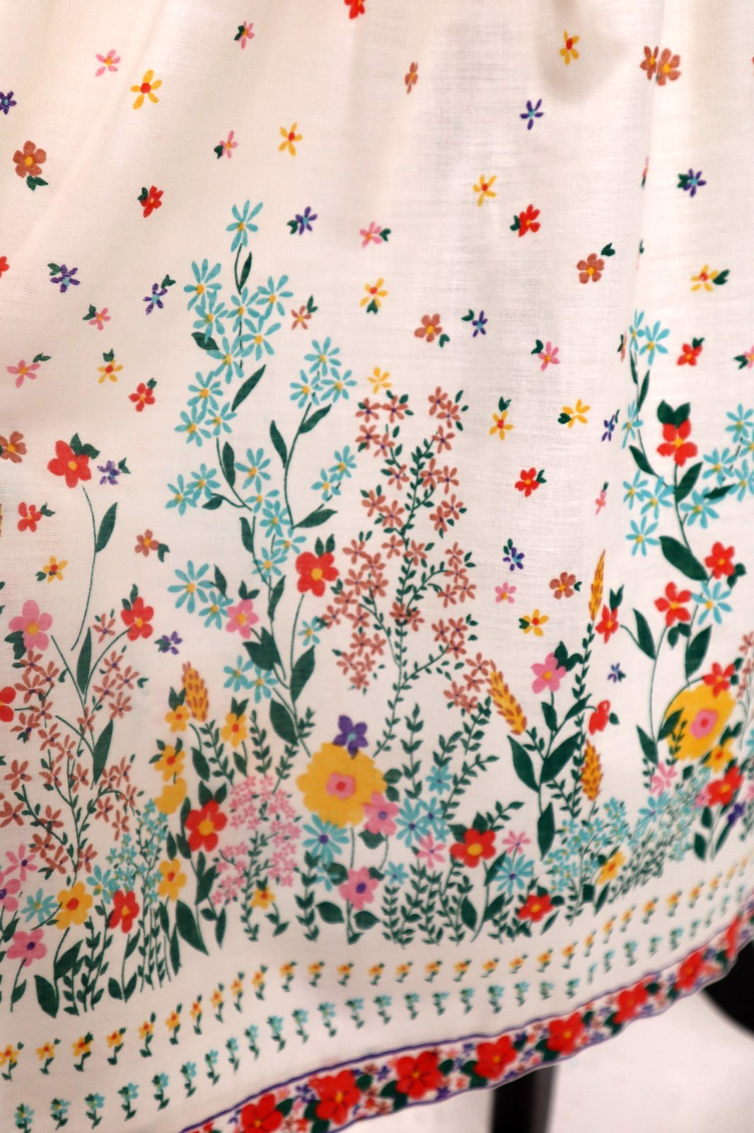 🌺 Vtg Victor Costa Prairie Boho Hippie Floral Holter Dress Garden Party Cottage