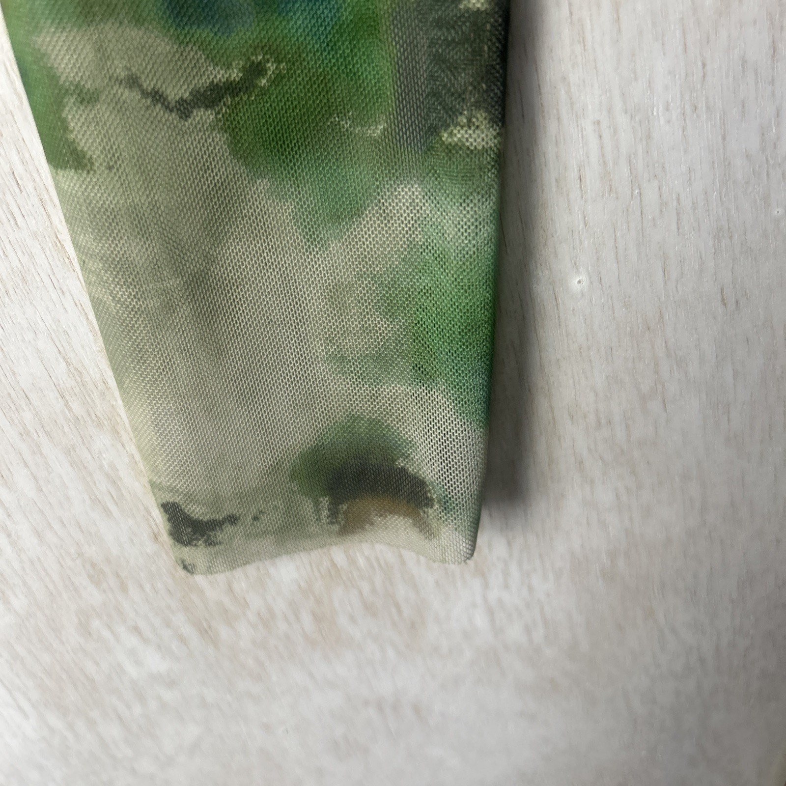 Zara Long Tie-dye Tulle Green Dress Size Medium New with Tags (J)