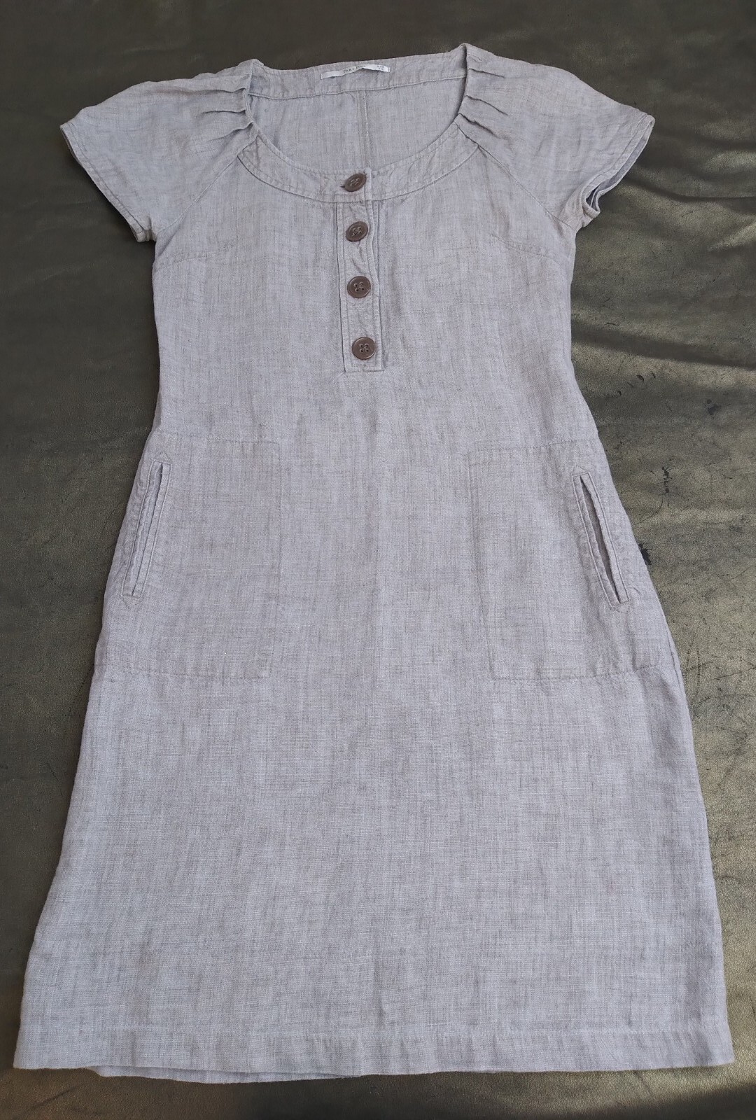 Part Two 100% Inoa Linen Dress Oatmeal Size 8