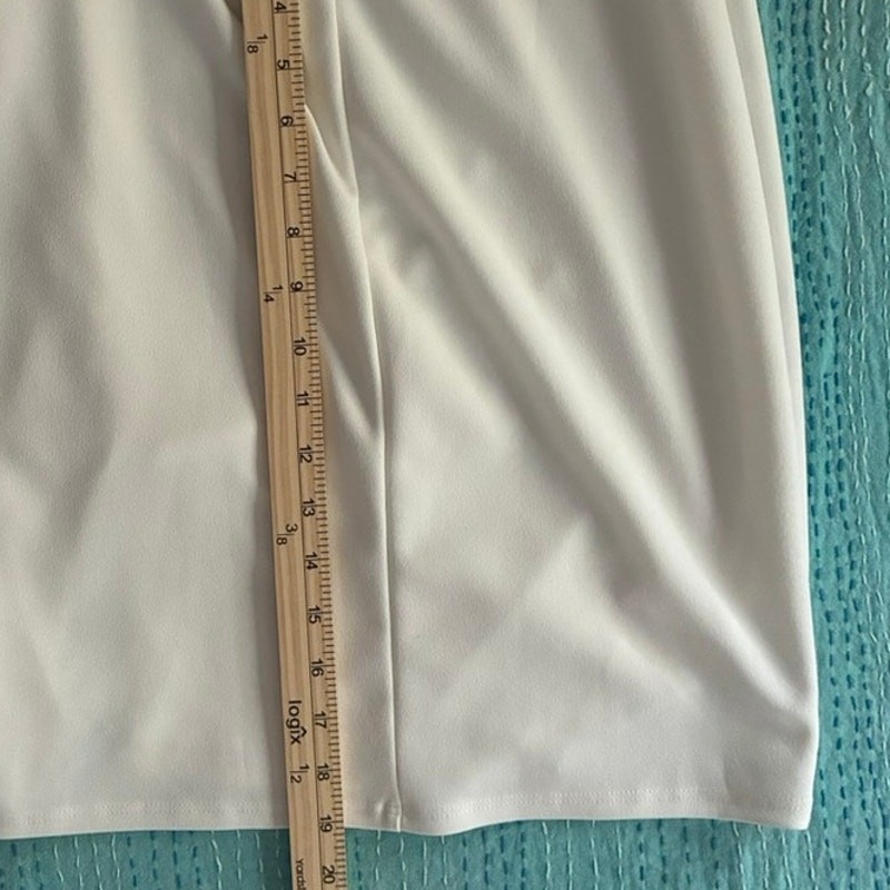 Lulus Ivory White Long Sleeve Open Back Fitted Dress Women’s Size S Made in USA