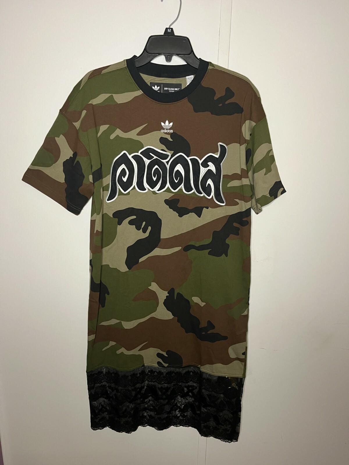 Adidas Originals Womens Camo Lace Shirt Dress H59016 size XS