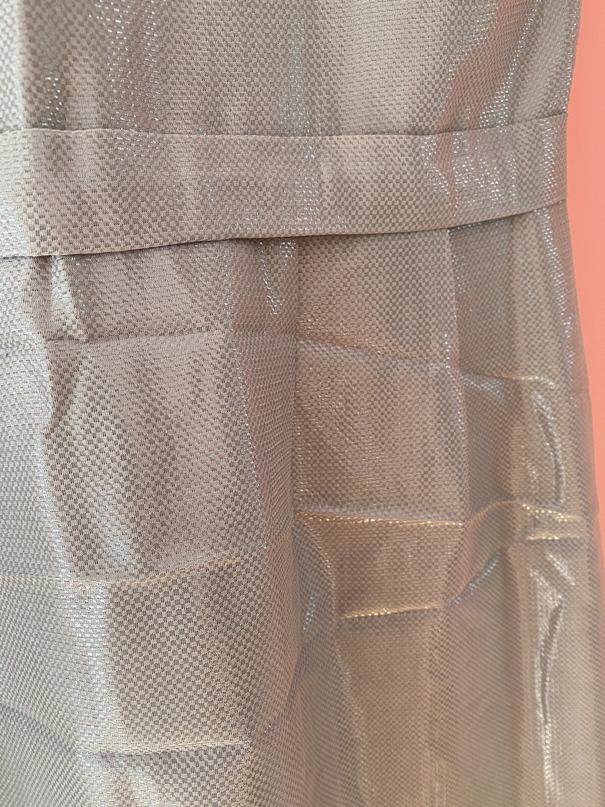 Cacharel ladies silver/grey shiny style Dress – Size 1 Small UK 8