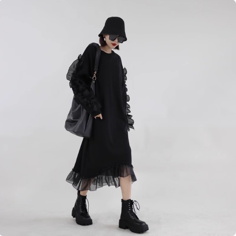 Japanese women’s long-sleeved dress autumn winter fashion
