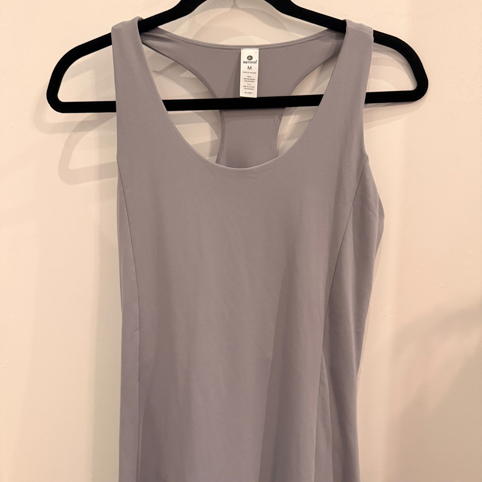 90 Degree by Reflex Activewear Exercise Dress M Lavender Grey Athleisure