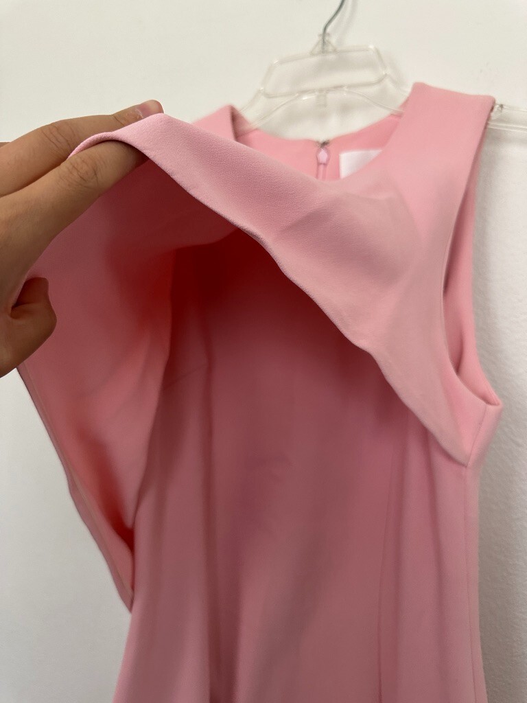 Cushnie Et Ochs Layered Ruffle Sheath Dress Pink Midi Sleeveless Women’s Size 6