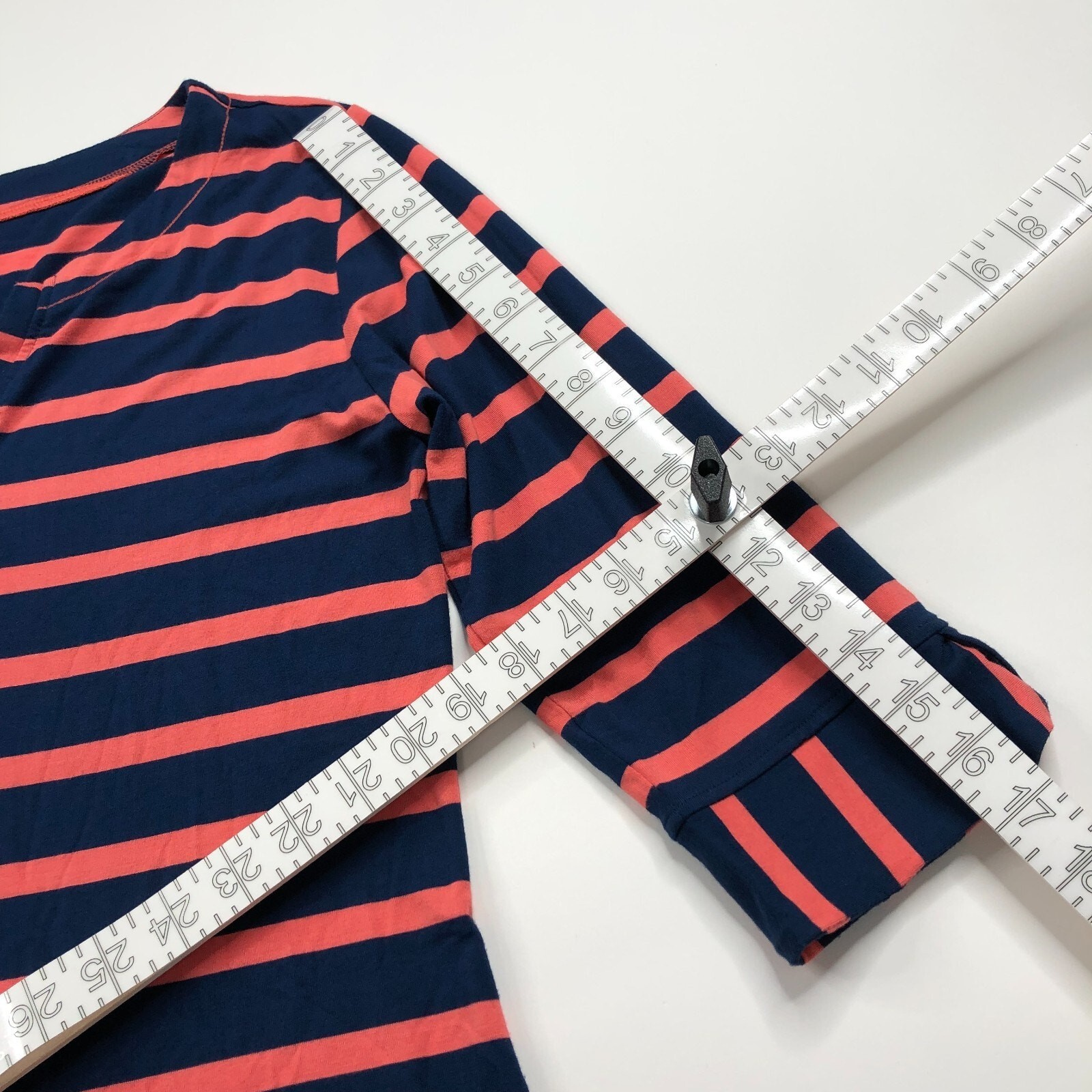 Hatley Medium V-Neck Long Sleeve Women’s Above Knee Dress Blue Orange