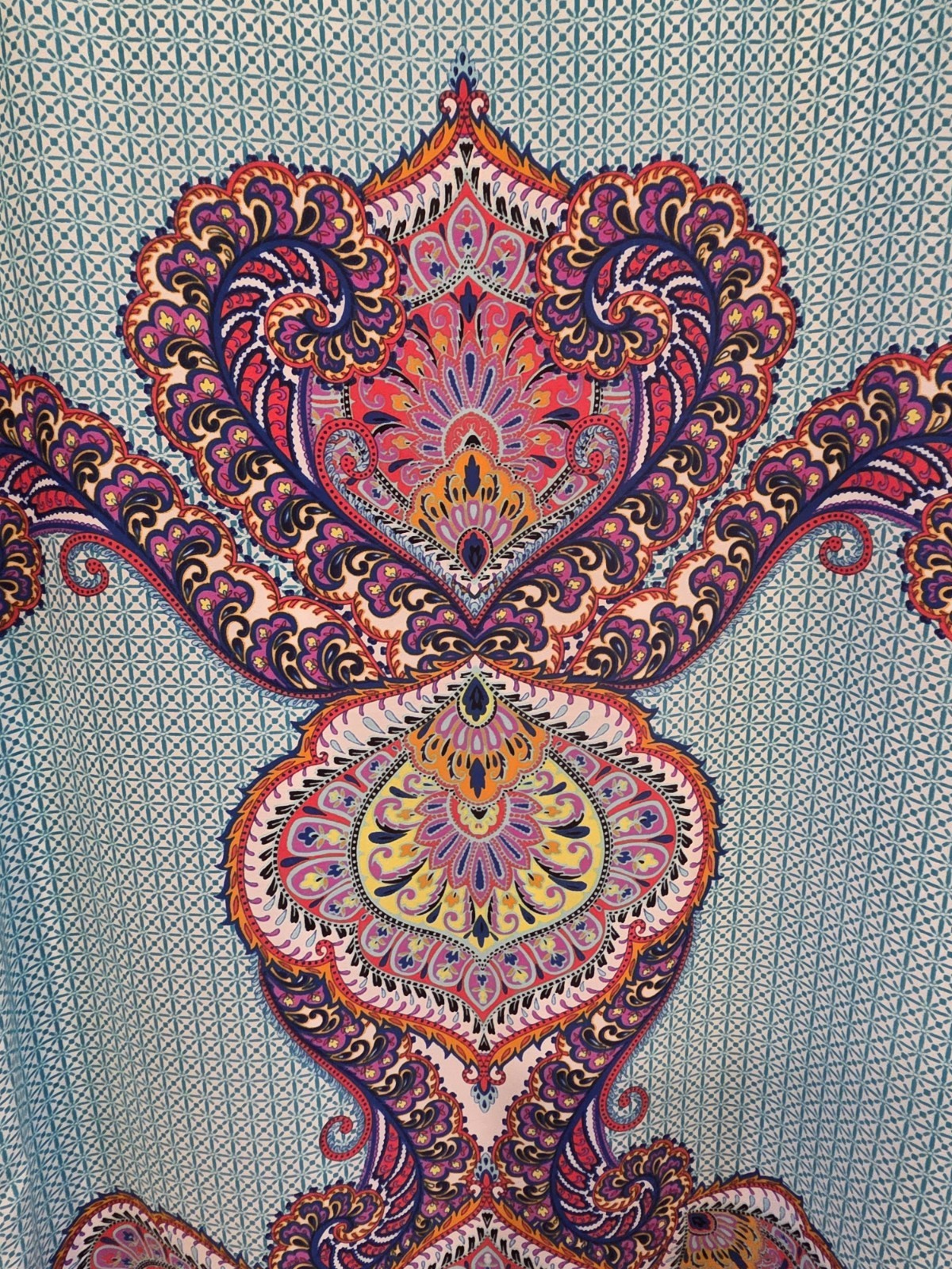 Everly Dress Medium, Spring Summer Floral Paisley Easter Pastels Light Airy