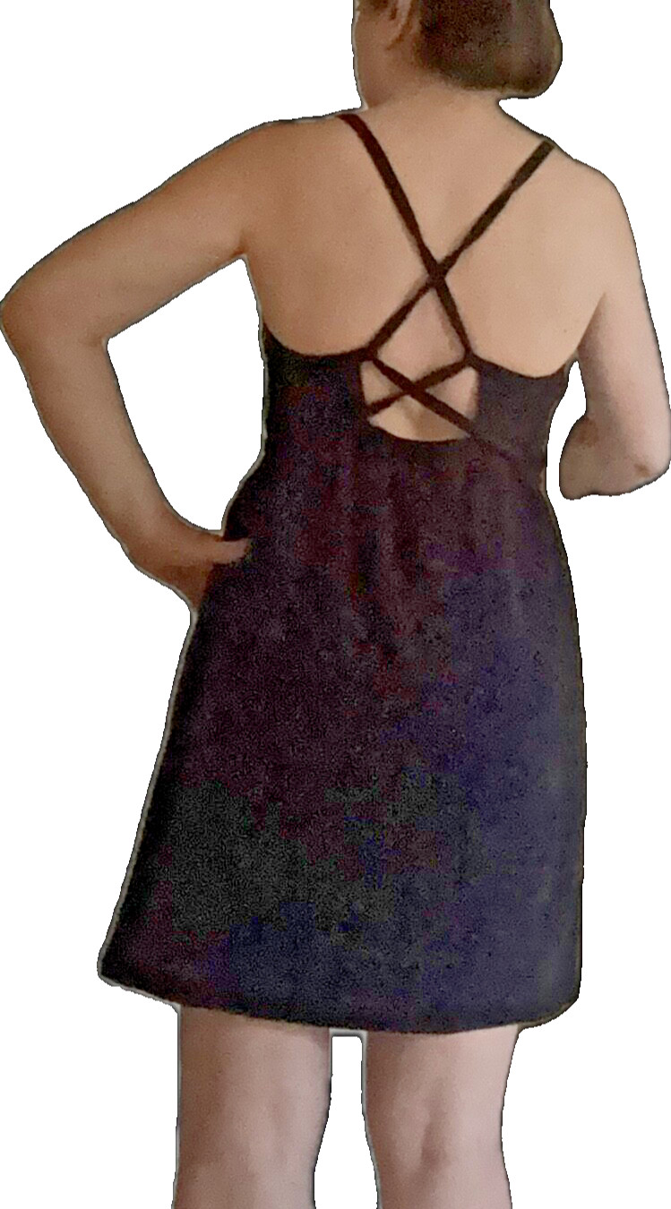 NWT Kate Spade New York Backless Terry Dress Black Short Length Pool/ Beach M,8