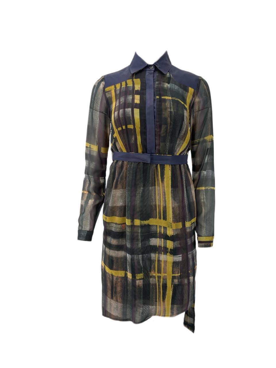 EMERSON Woen’s Blue Colared Belted Dress #7108 2 NWT