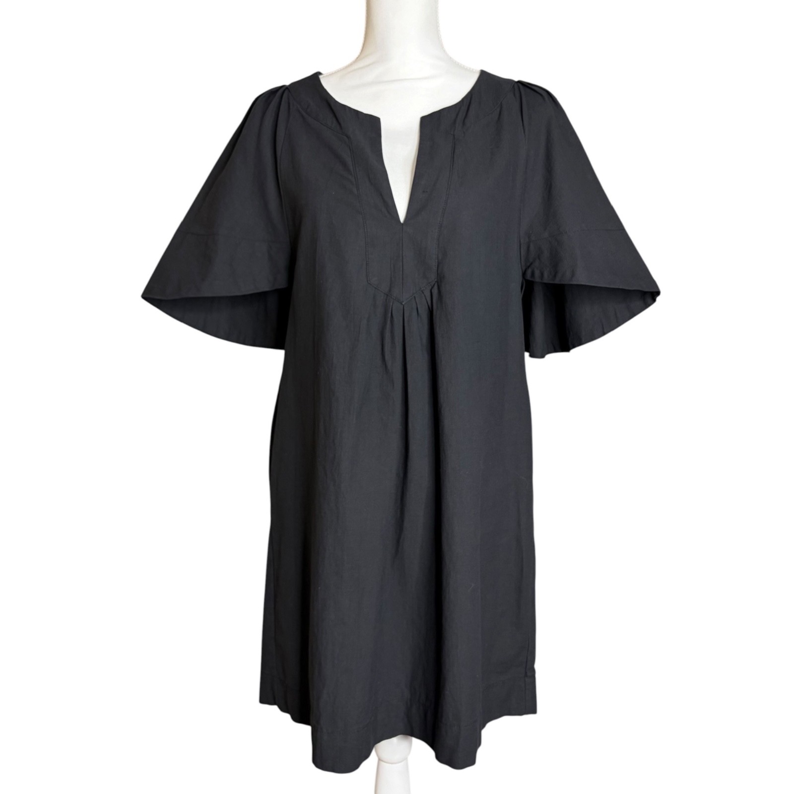 Tuckernuck Pomander Place Finley Dress S Black Minimalist Cotton Mini Shift