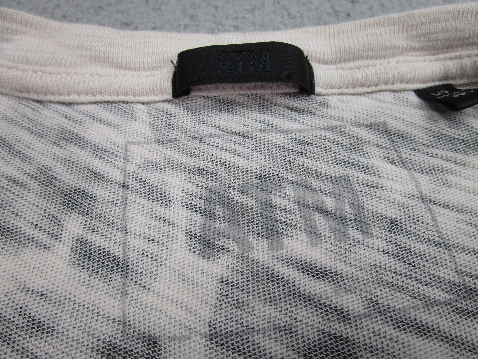 ATM Anthony Thomas Melillo Dress Womens Large Gray Black Leopard Print Crewneck