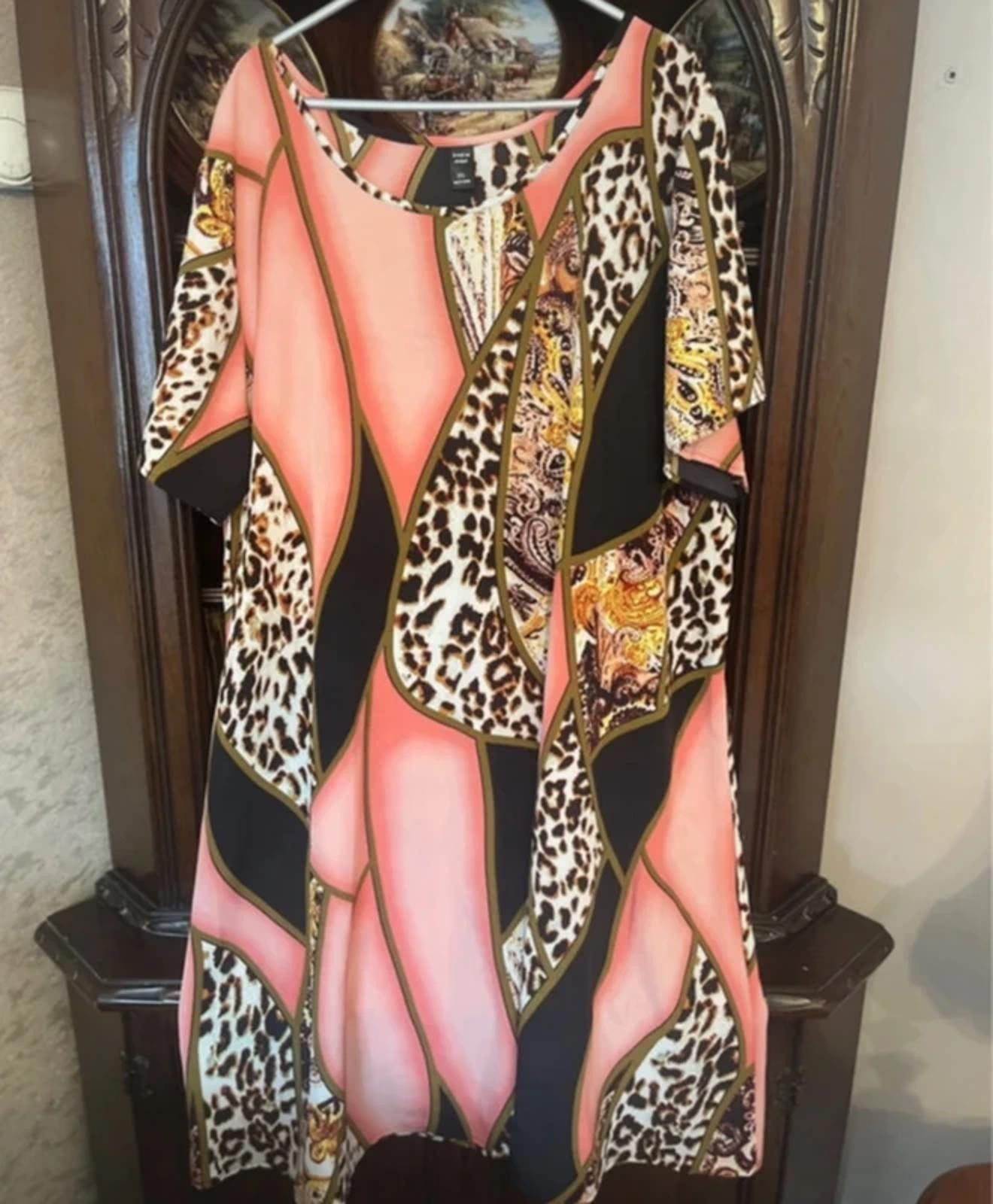 SHEIN Curve Plus Size Abstract Leopard Dress | UK 28–30 [COPY]