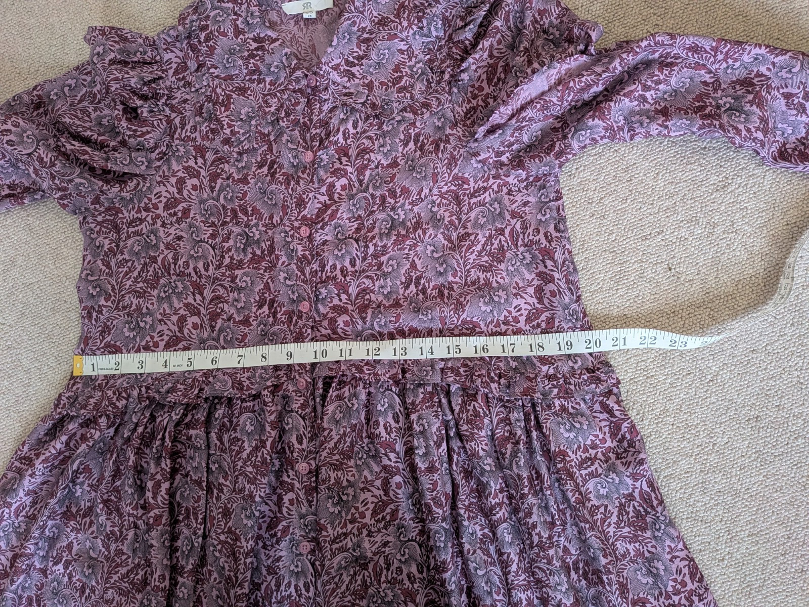 New La Redoute boho hippy peter pan collar relaxed fit floral maxi dress size 10