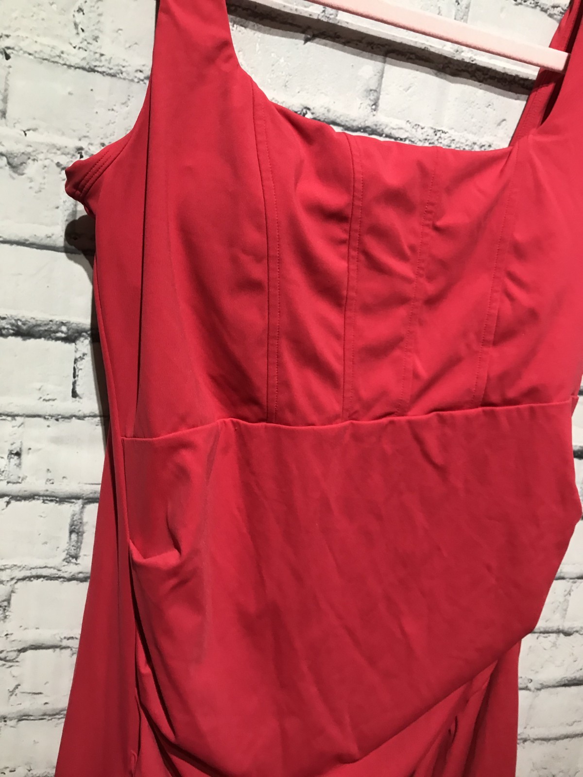 Halara, Women L, Red Sleeveless Stretch Active Athletic Bodycon Inner Bra Dress