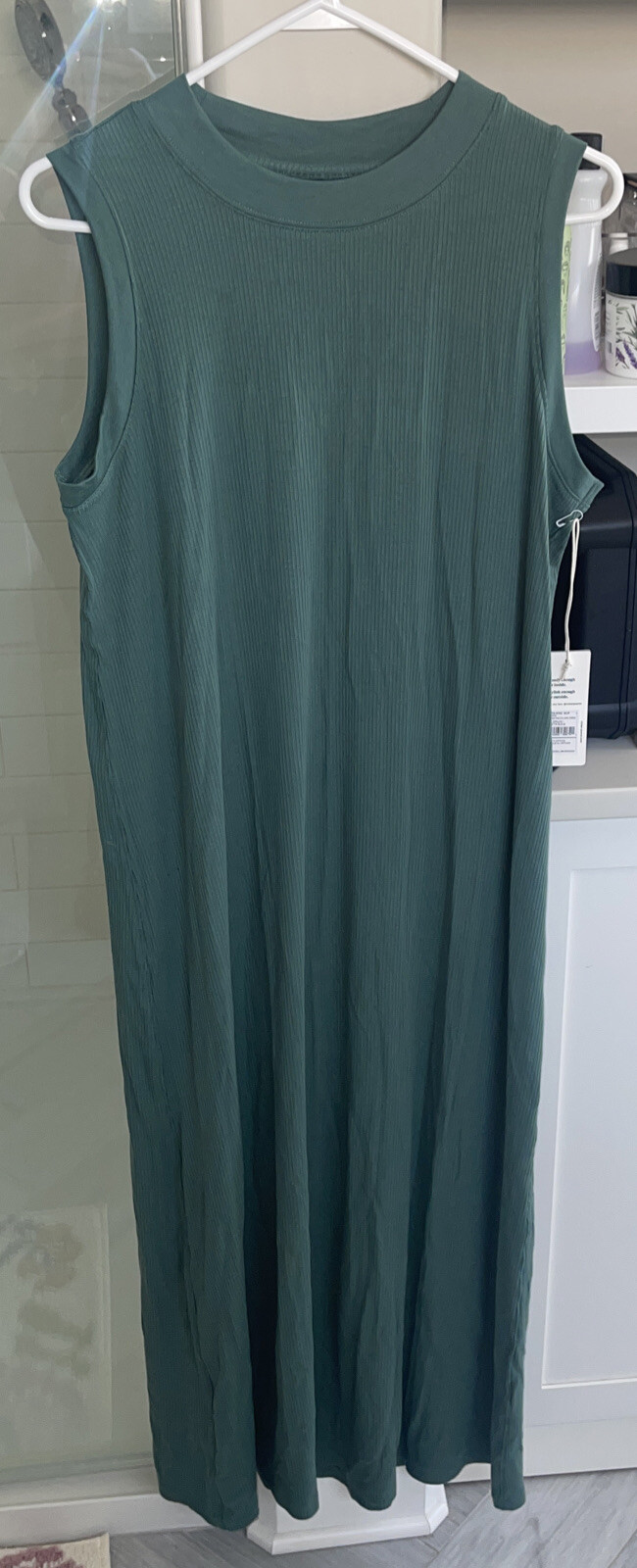 Women’s Richer Poorer Vintage Rib Column Dress Blue Spruce Size L NWT