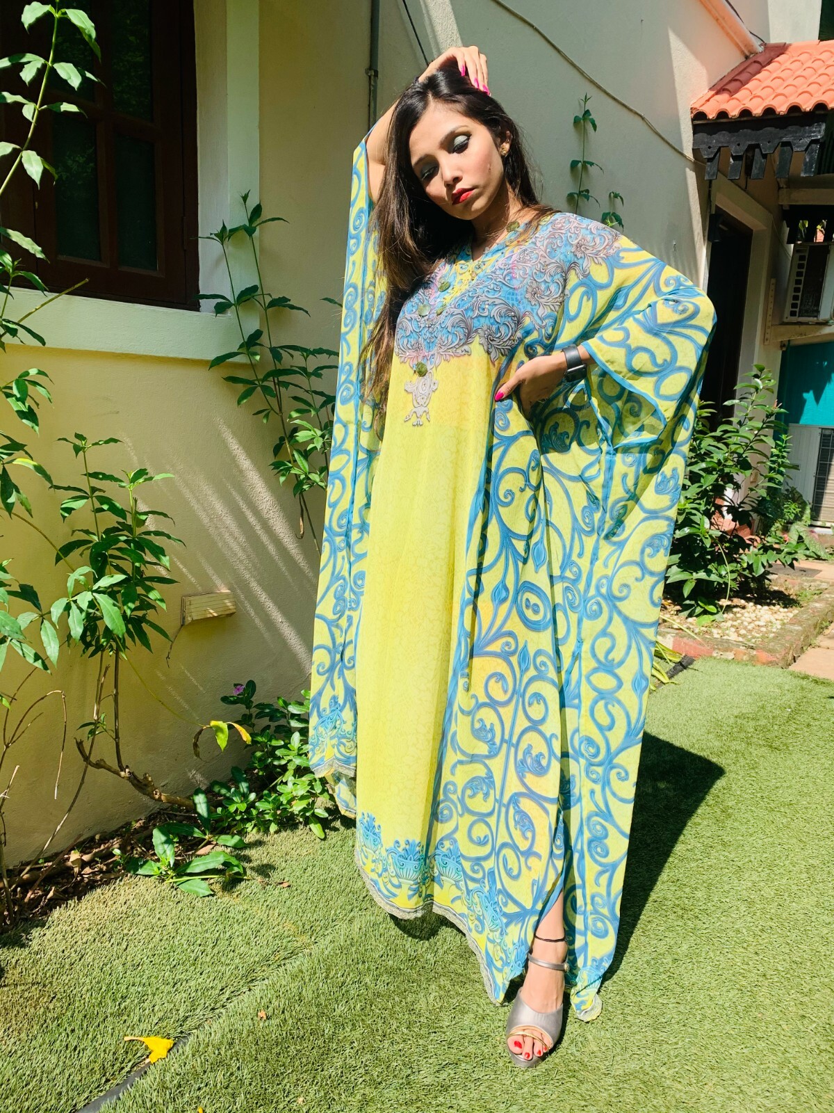 Regular wear kaftan for woman plus size kaftan petite Silk Kaftan womens kaftan