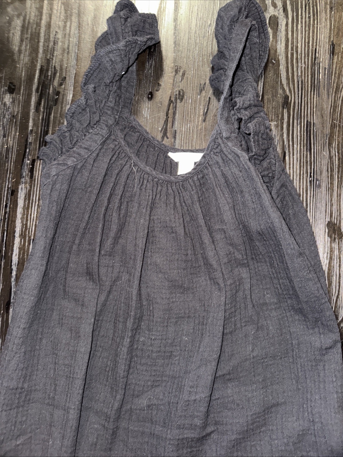 Caslon Women’s Sleeveless Maxi Dress Black Tiered Cotton EUC