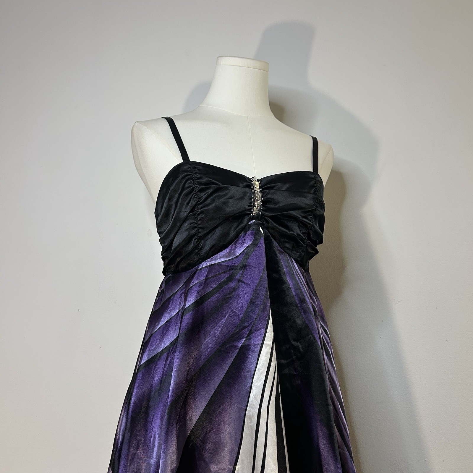 Fairycore Whimsigoth Babydoll Style Dress Purple Black 31-35 Inch Bust Y2K Style