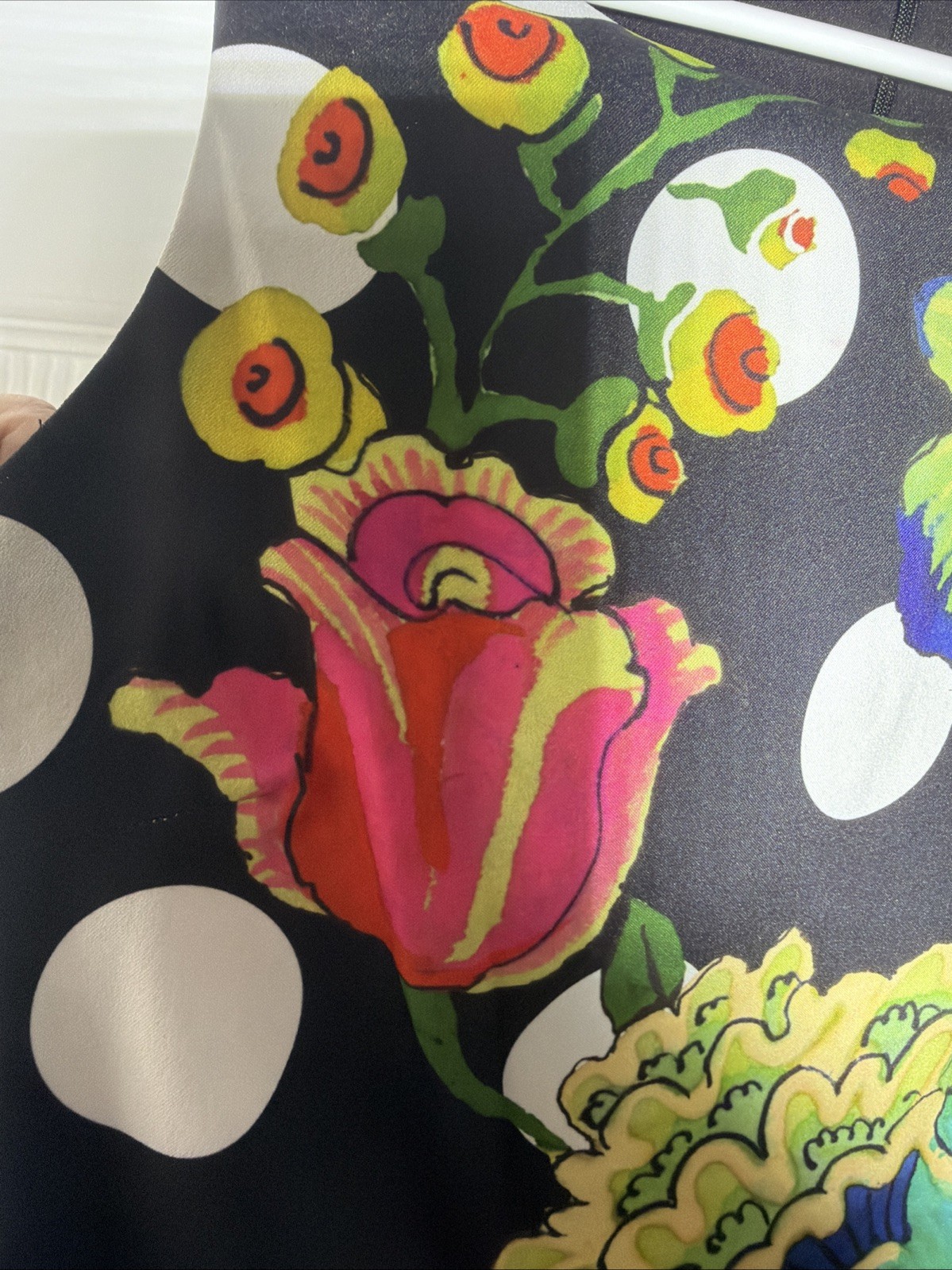 RARE Desigual Janet Dress Fall Winter 2014 Floral Dots Black EU 38 Womens US 6