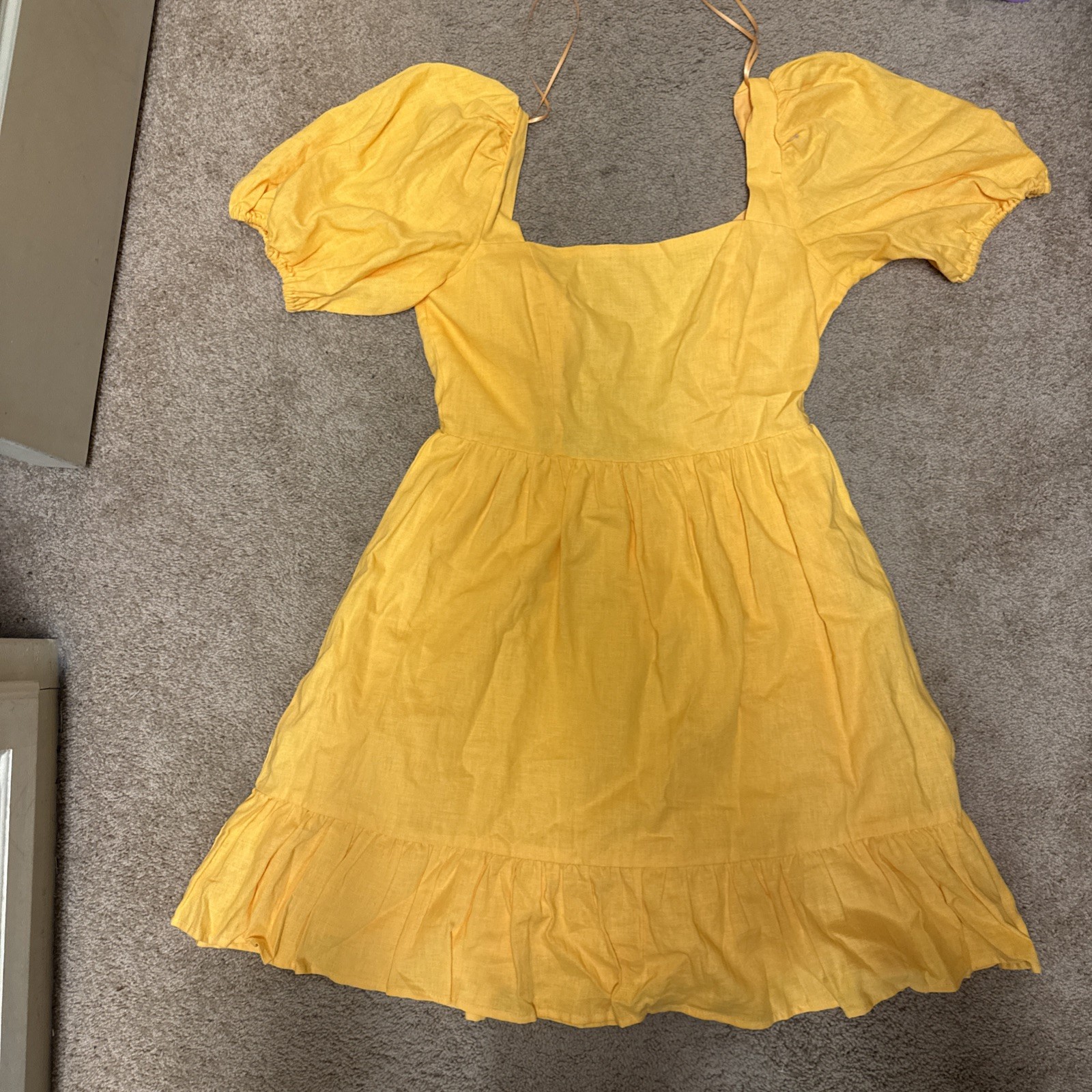 NWT Copper Key Dress Women’s Small Yellow Drawstring Waist