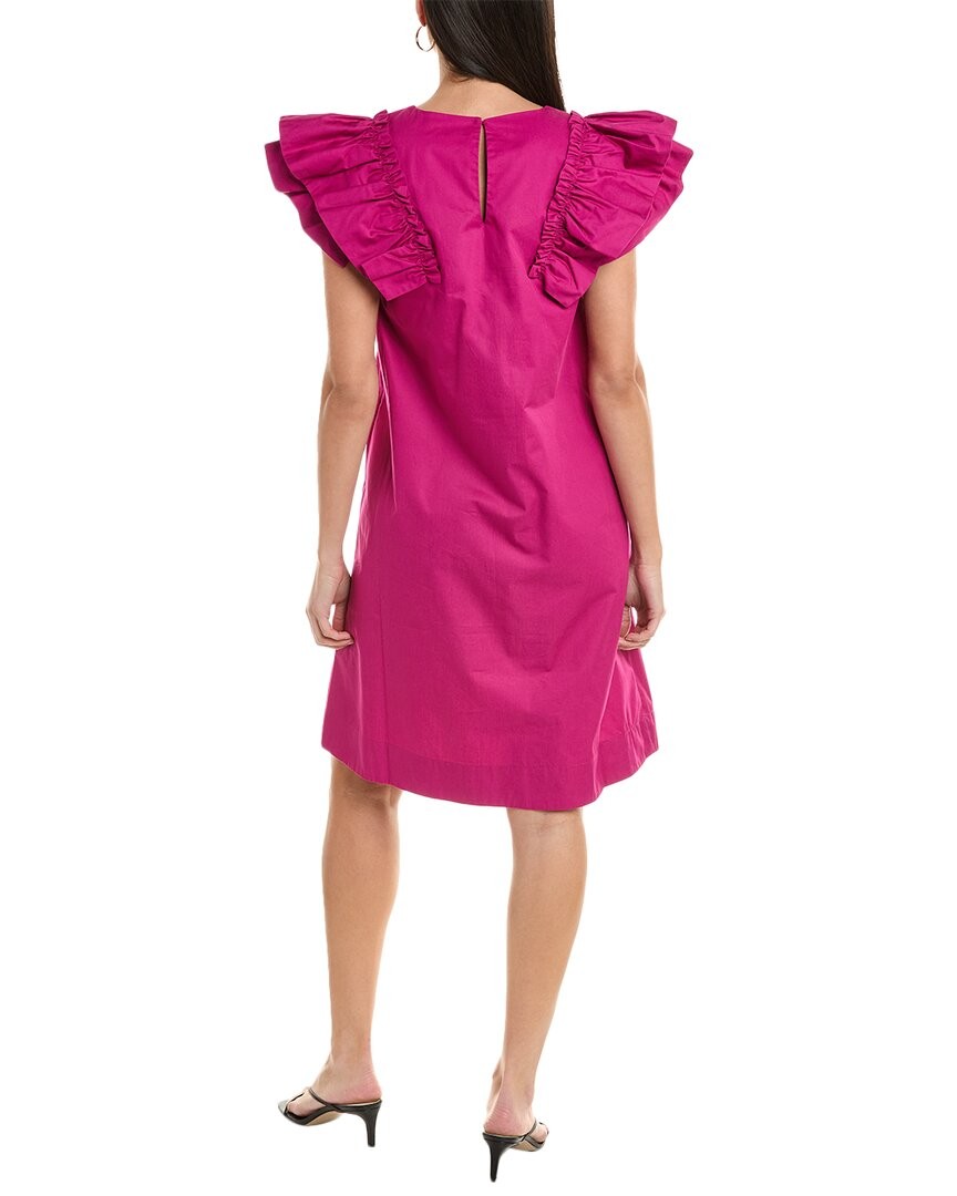 Alpha Studio Ruffle Sleeve Shift Dress Women’s Purple 38