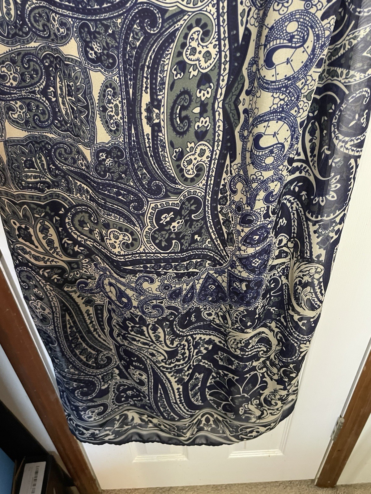 Amanda Lane Womens Navy Gray Filigree Flower Opaque Paisley Tank Maxi Dress 16