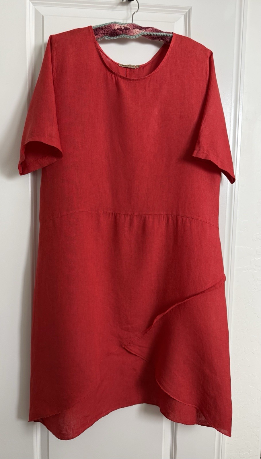 100% Italian Linen Klasiks Midi Dress Lagenlook EUC M