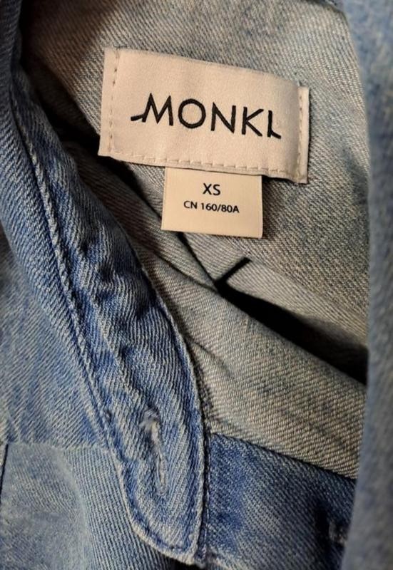 Monki Blue Women’s Stylish Oversized Denim Midi Dress Size XS