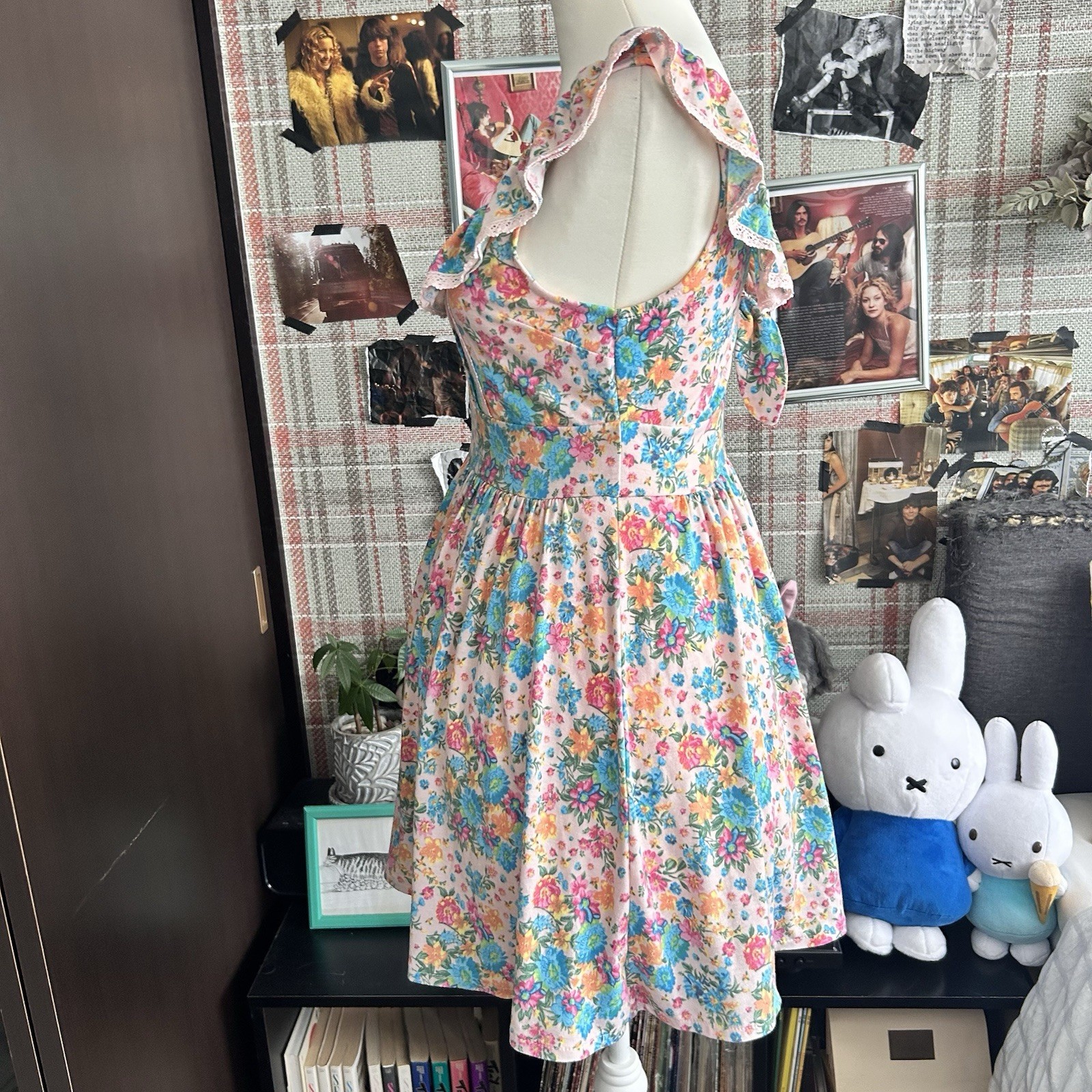 Rare LIZ LISA Vent Collection Floral Dress Lace Ruffle Corset Lolita Hime