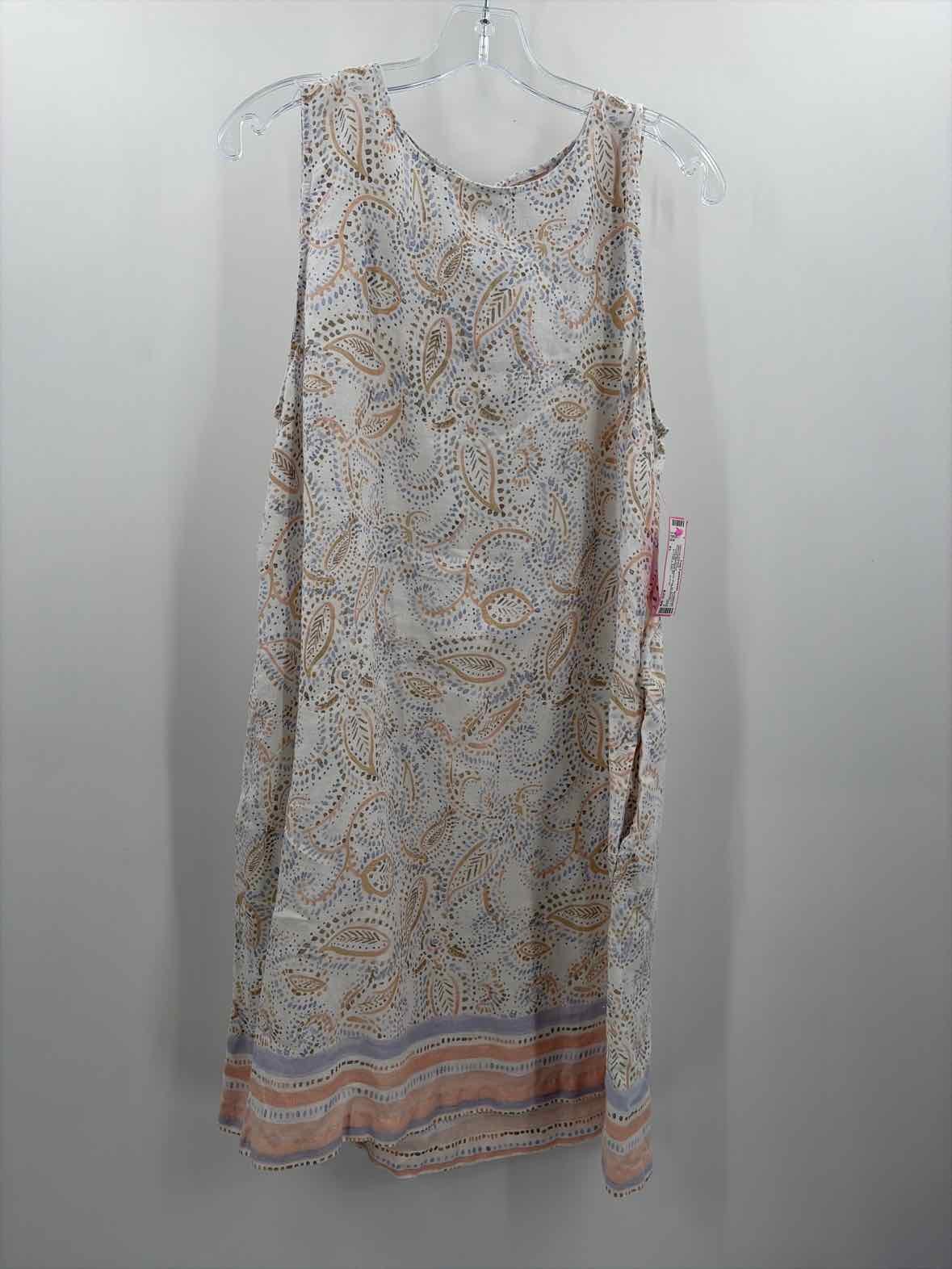 Pre-Owned Rachel Ashwell White Size XL Knee Length Sleeveless Dress