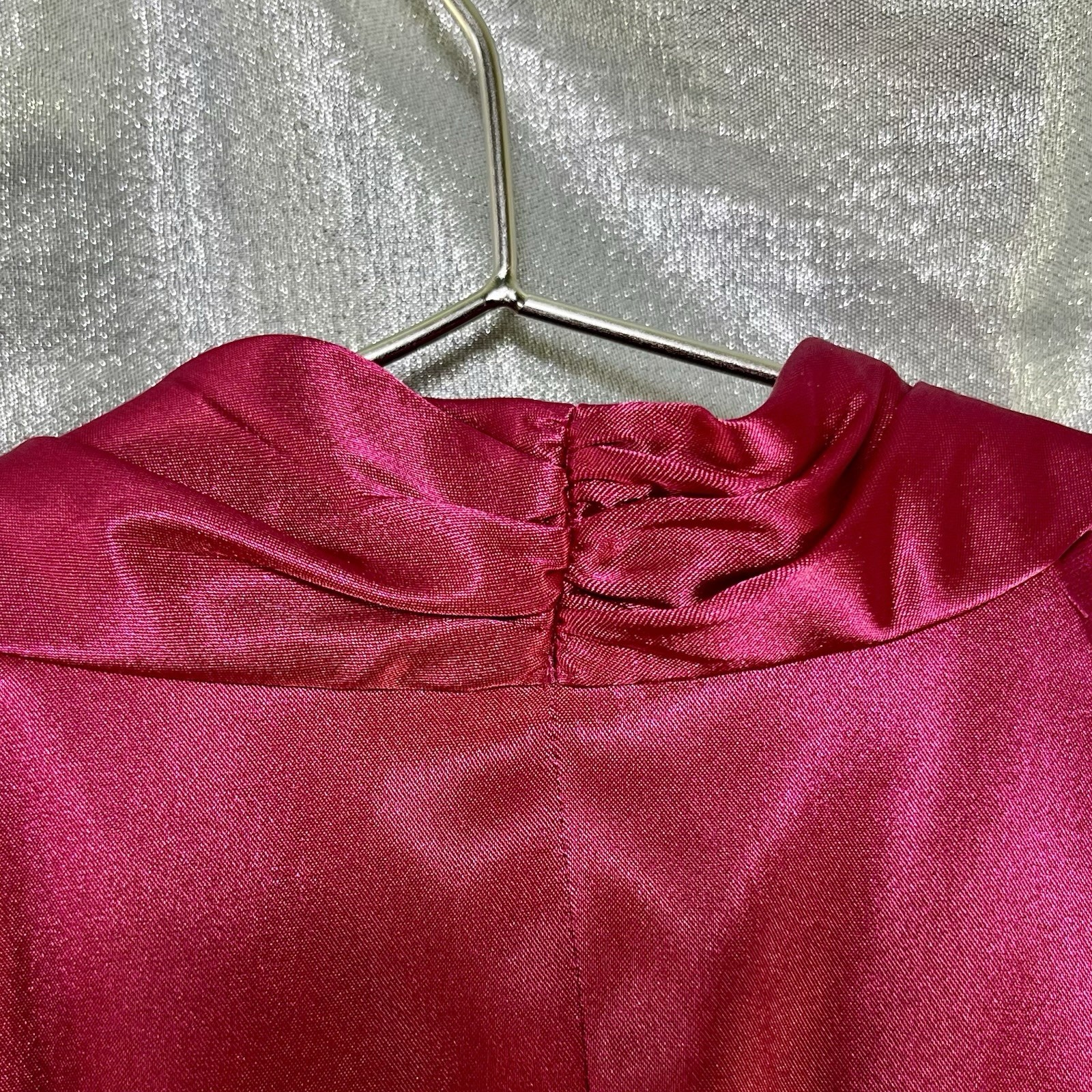 EVAN PICONE Watermelon Pink Silky Halter Sleeveless Cocktail Party Dress Sz 10