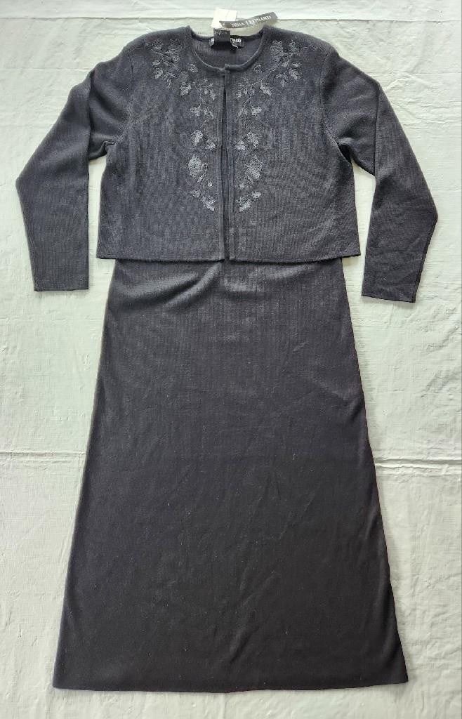 NWT Black Nina Leonard Petite Sweater Dress Tag Size P / PL