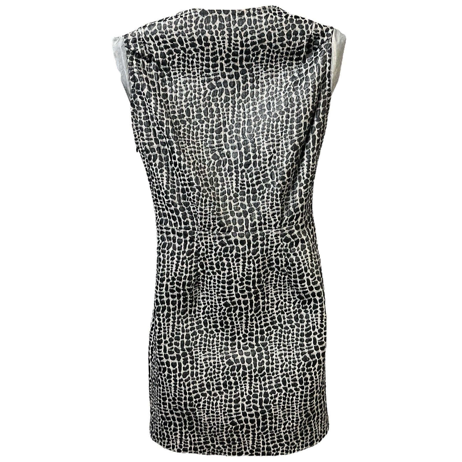 C Luce Mini Dress Size M Grey Leopard Print Sleeveless V-Neck Edgy Chic Trendy