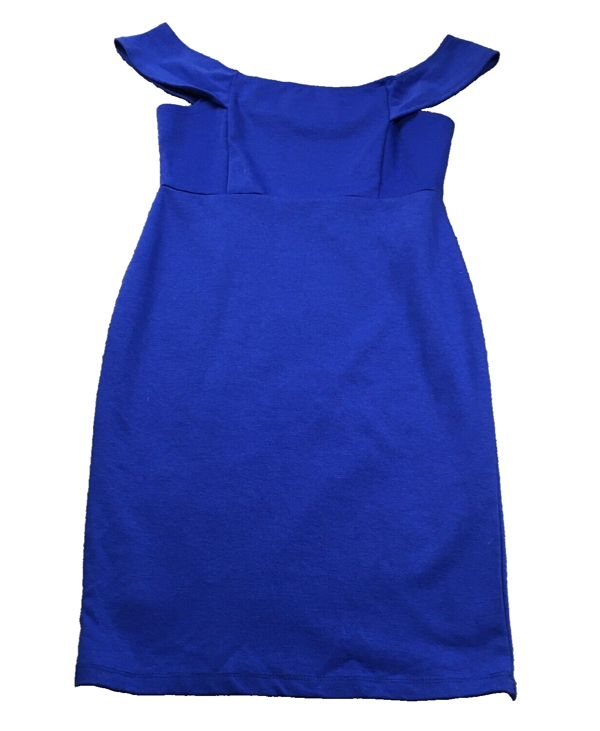 Love University Womens Sleeveless Dress Sz M Blue Stretch Off the Shoulder
