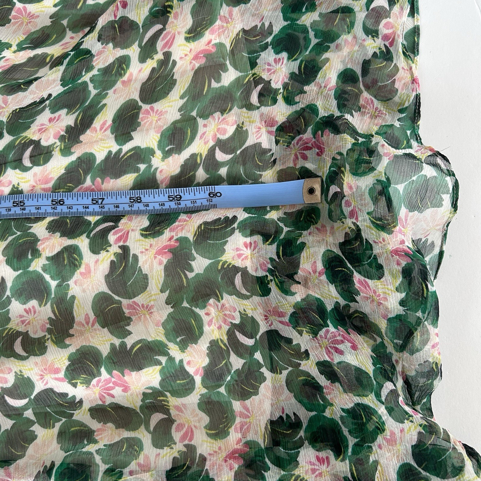 Saloni Rita Printed Silk Ruffle Maxi Dress 6 Floral Chiffon Crinkle Elegant