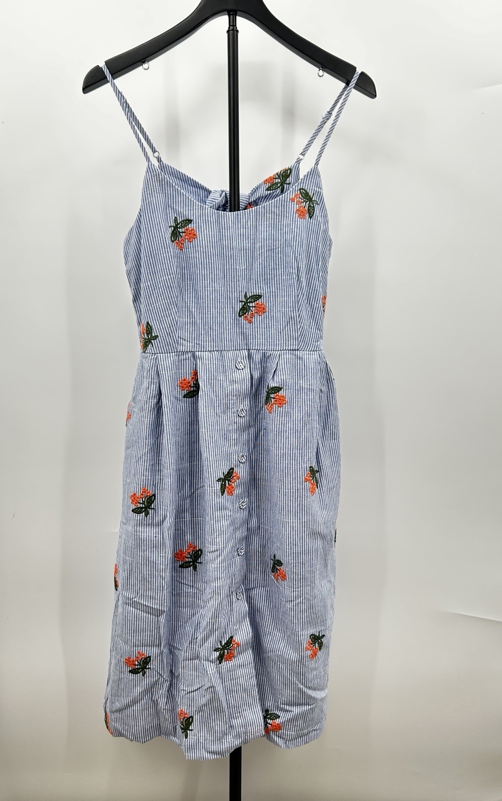 J.O.A. striped dress orange floral Size M