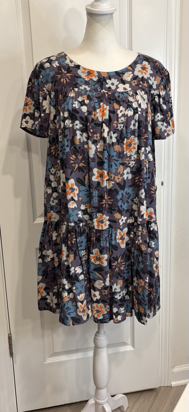 STORIA (NWT) Floral Tiered Babydoll Dress S Boho Cottagecore Romantic Feminine